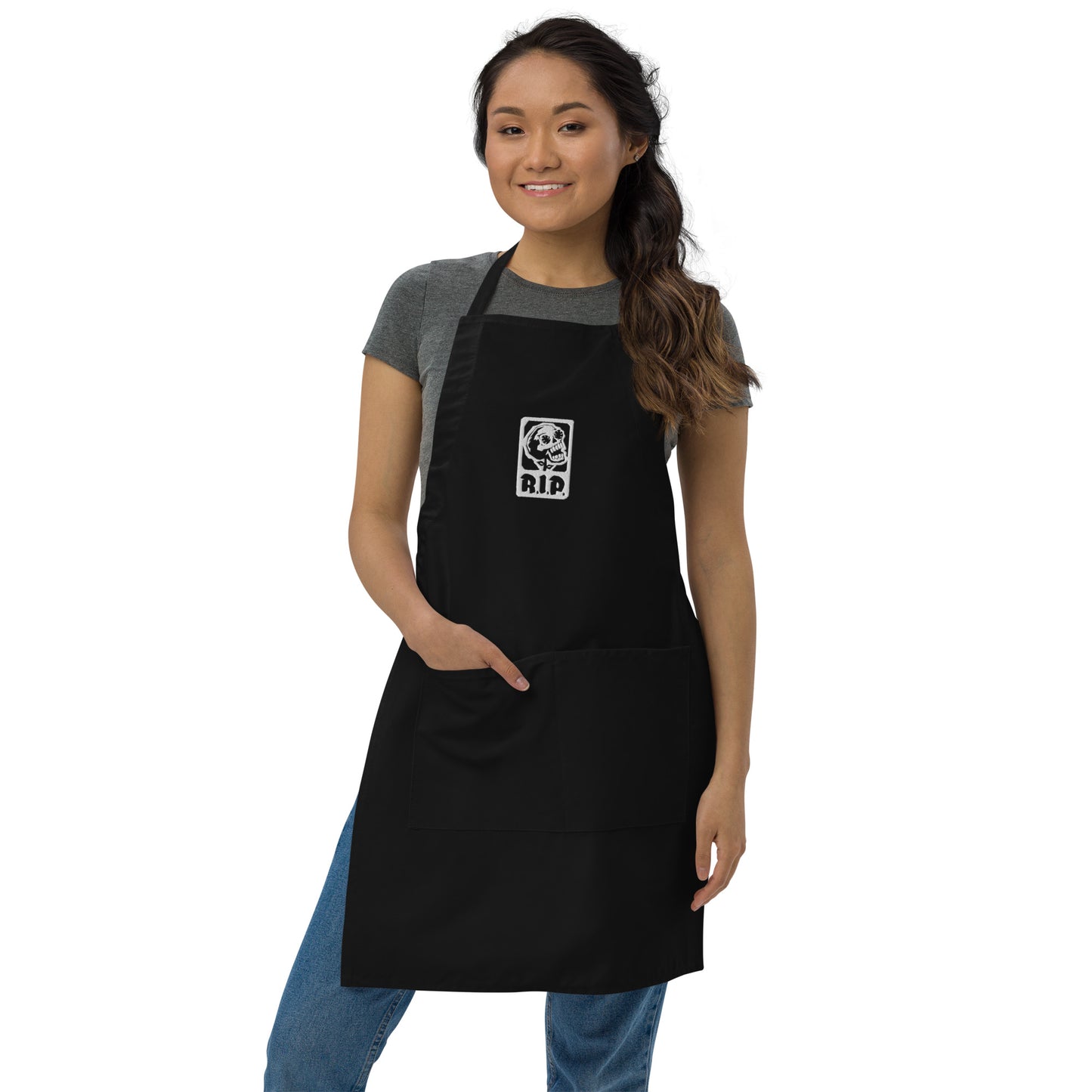 Rick + R.I.P. // Embroidered Apron