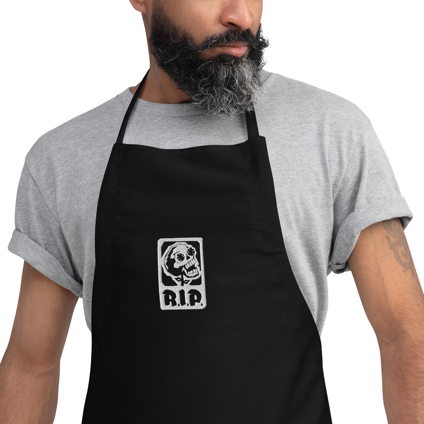 Rick + R.I.P. // Embroidered Apron