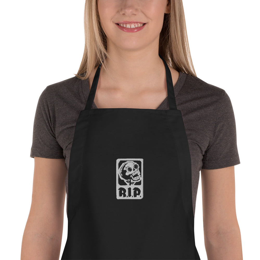 Rick + R.I.P. // Embroidered Apron